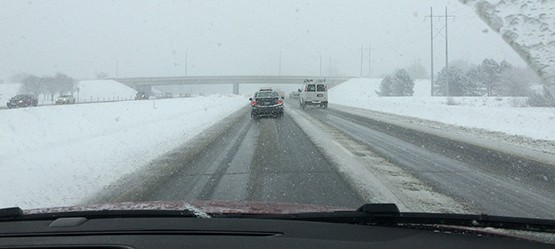 Nevada Filomena en las carreteras