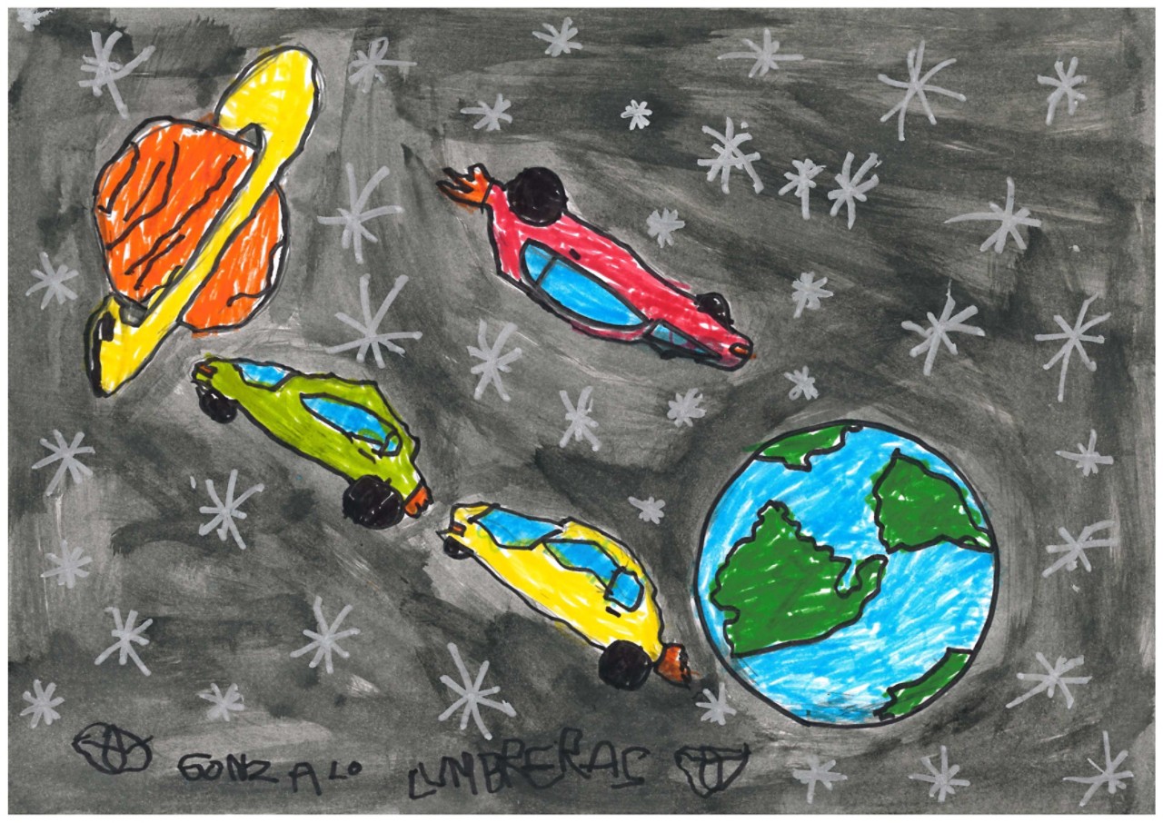 Gonzalo lumbreras (4 años) - De viaje al espacio con mi Toyota espacial